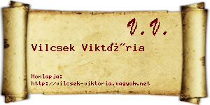 Vilcsek Viktória névjegykártya